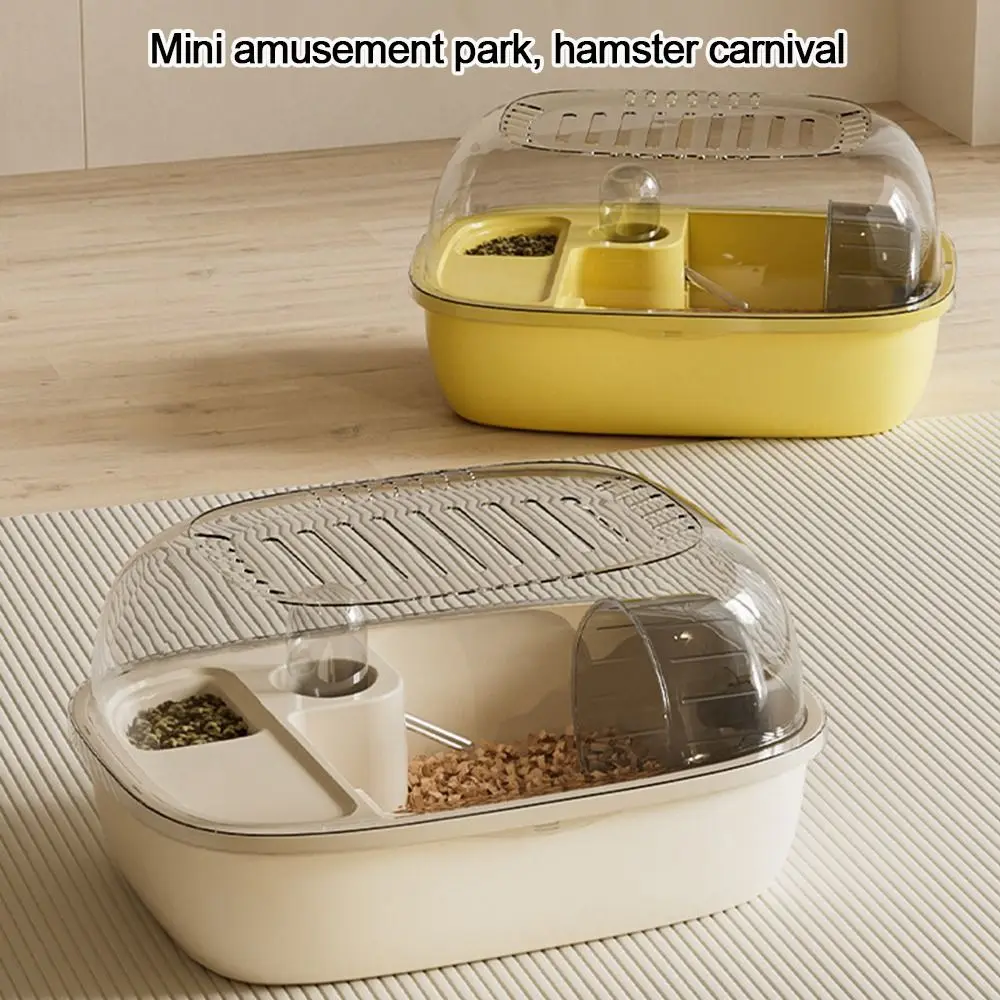 

Portable Multi-functions Hamster Cage Double Layer Large Space Small Animal Carrier Cage Breathable Visible Hamster Small Villa