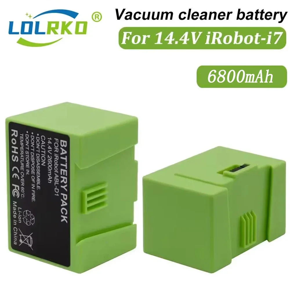 

14.4V 6800mAh Battery for iRobot Roomba e Replacement Lithium Ion and i Series i7 7150 7550 i7+ 7550 e5 e6 i3 i3+ i4 i4+