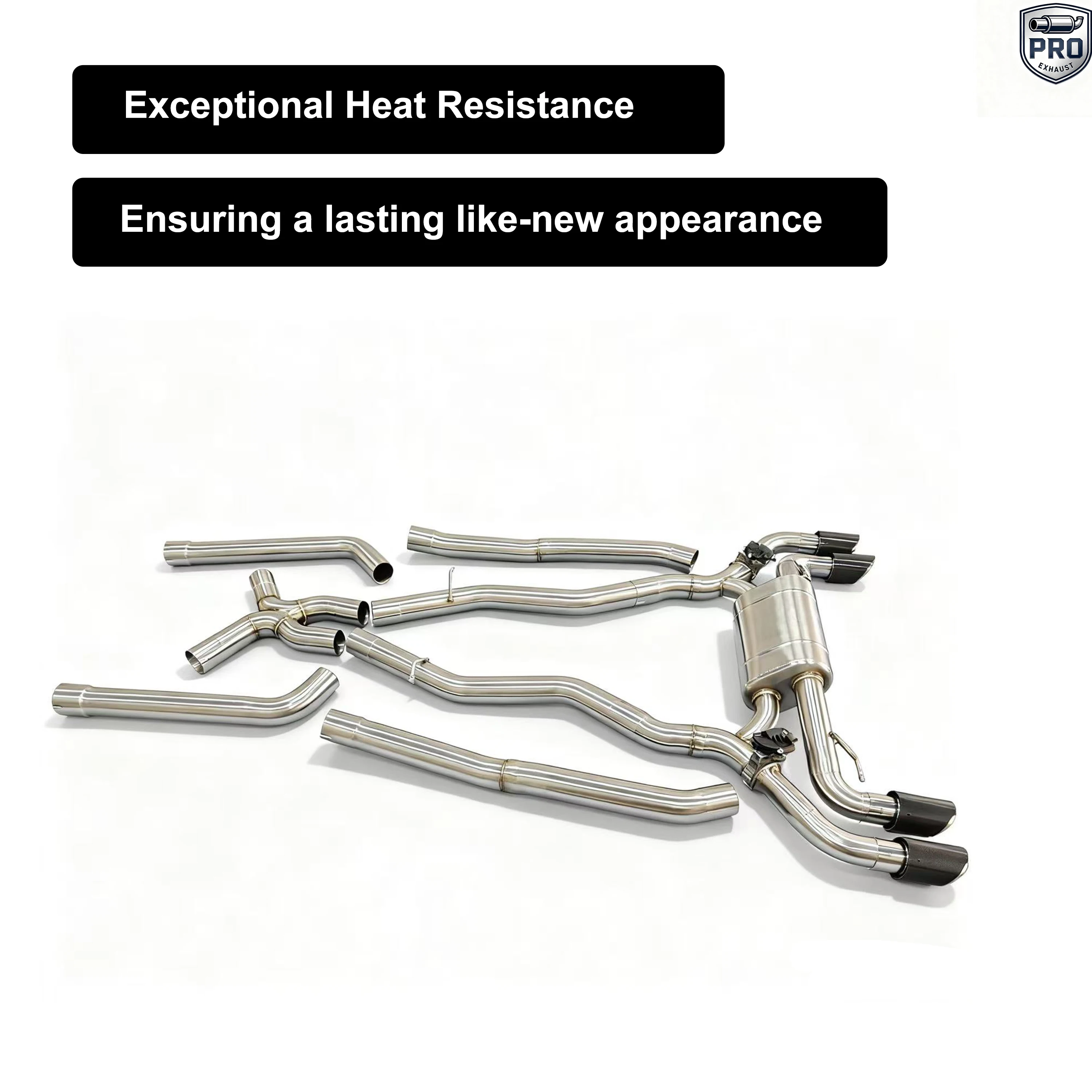 PRO مناسبة لرسم أنابيب العادم مع الصمامات وحلق الذيل في الأقسام الوسطى والخلفية لسيارات BMW M5 G90 4.4T