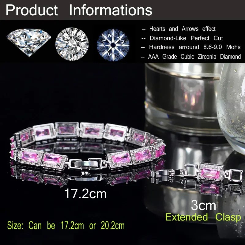 ThreeGraces New Fashion Luxury Brand Big Colourful Cubic Zirconia Crystal Bracelets Jewelry Gift For Women Accessories BR113