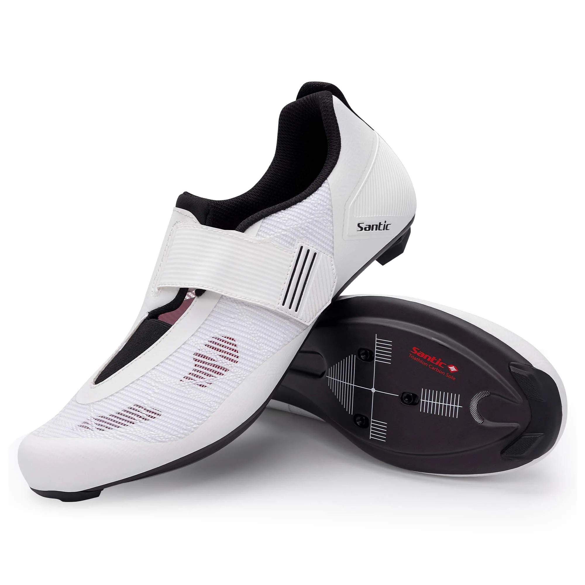 

Santic Triathlon Cycling Shoes for Men And Women with Carbon Fiber Bottom Cycling Sheos TZS25057