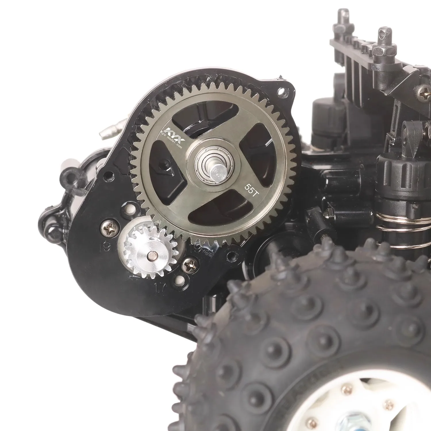 

Модель автомобиля KYX Tiangong 1/10 Hornet EVO 58742, шасси, коробка передач из алюминиевого сплава, большие зубья