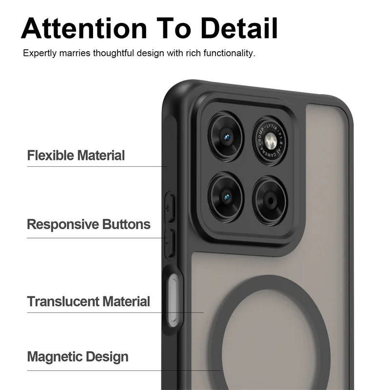 Funda magnética mate con carga inalámbrica para Motorola Moto G37 G47 G57 Power G67 G77 G87, carcasa protectora esmerilada