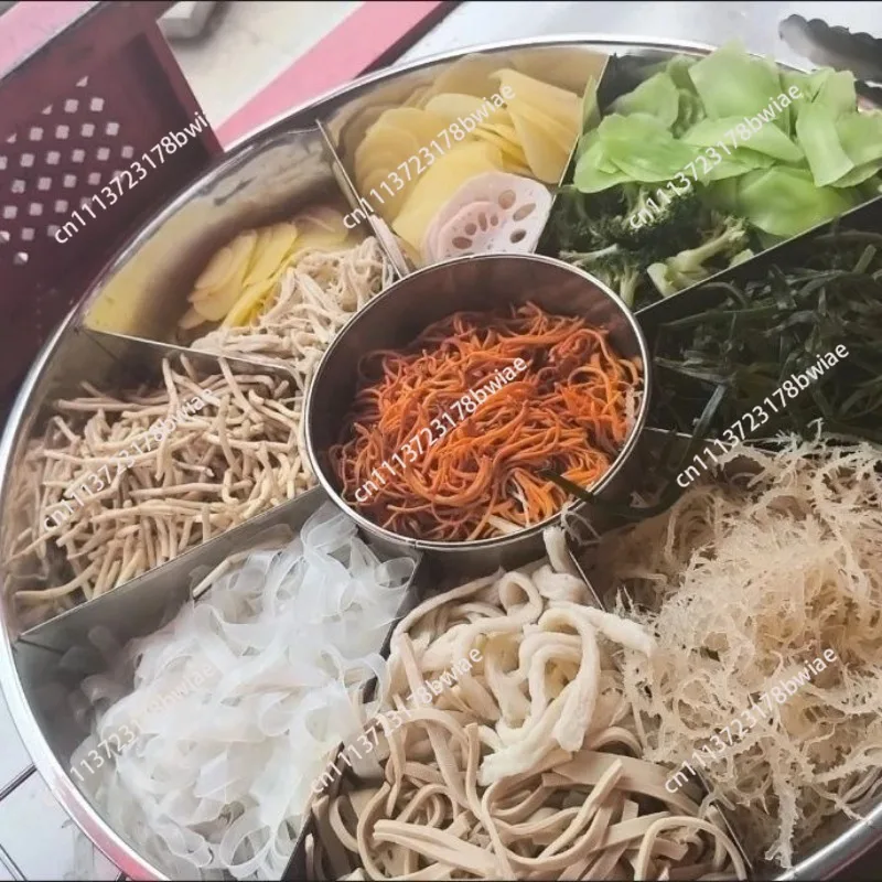 Round grid plate, six grid special plate, crayfish platter, braised vegetables, big coffee disc, multi-grid plate