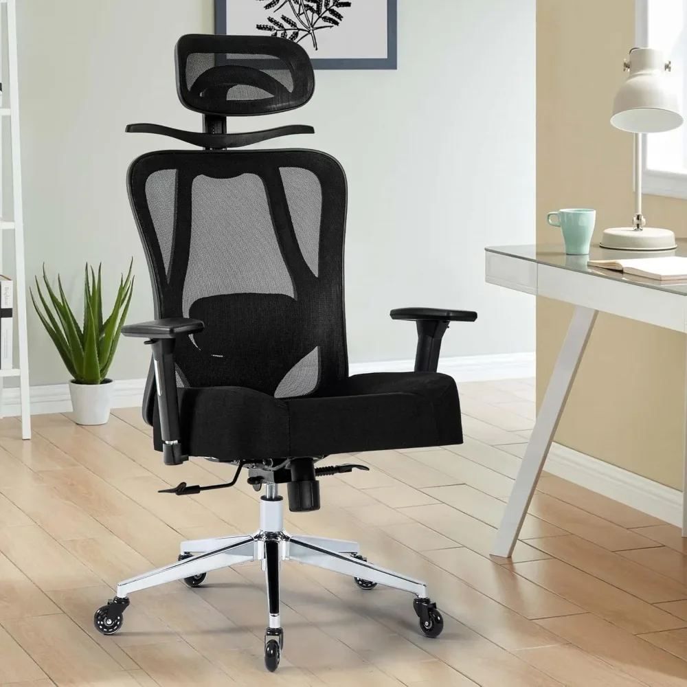 

Office Chair 500lbs Ergonomic Mesh Desk Chair for Heavy People, Heavy Duty Office Chair with Wide Thick Seat Cushion
