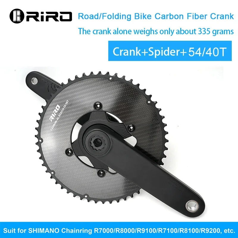 RIRO 110BCD Chainring Carbon Fiber Cranksets 50-34T 52-36T 53-39T