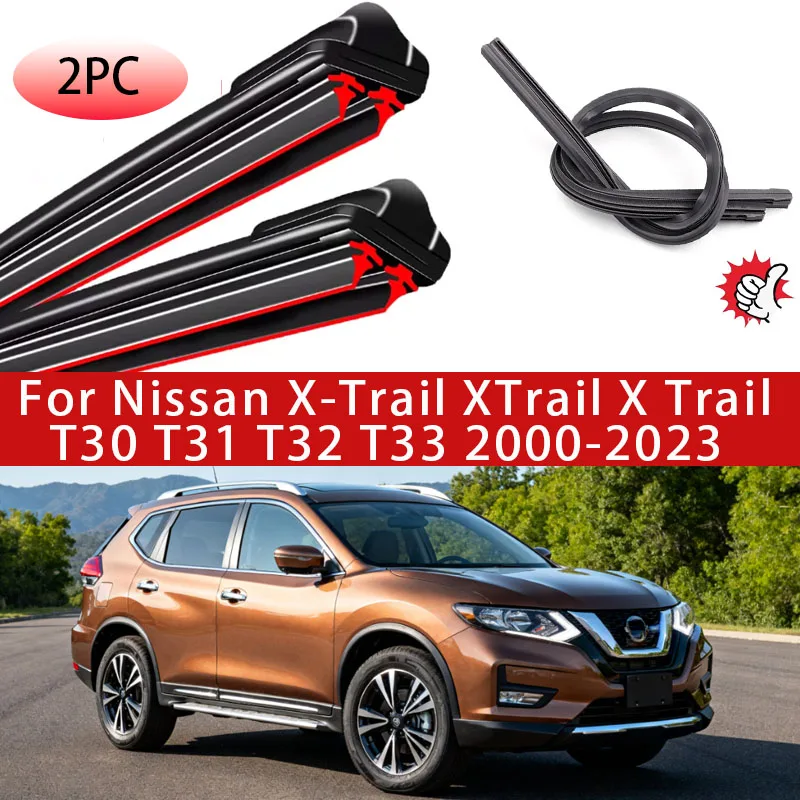 

For Nissan X-Trail XTrail X Trail T30 T31 T32 T33 2000-2023 Front Windshield Wiper Blades 2PCS Windscreen Accessories 2013 2021