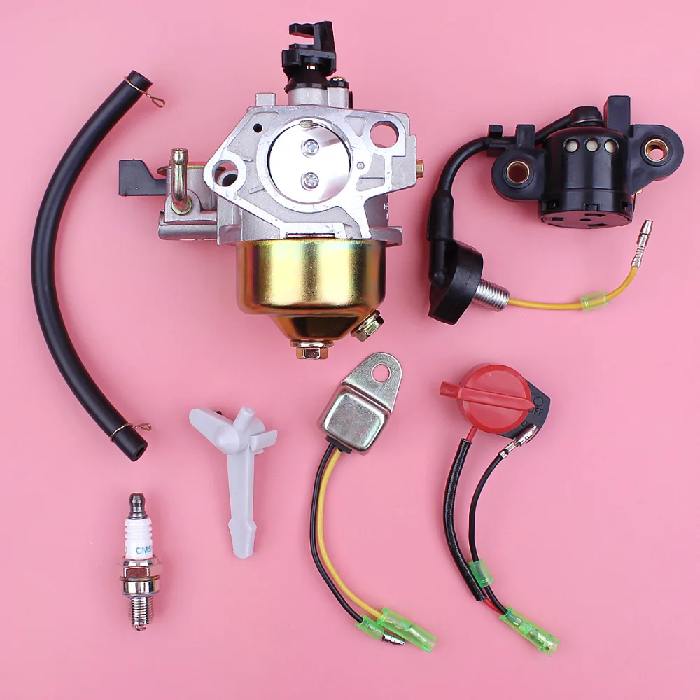 Carburador Carb para Honda GX390 13HP GX 390, Peça do motor, Sensor de baixo óleo, Interruptor de parada de alerta, Kit de ignição