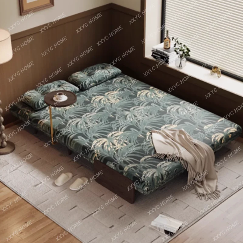 A Nordic Brown Living Room Sofa Wood Bed Recliners Foldable Lounge Couch Chaise Bedroom Daybed Woonkamerbanken Furniture