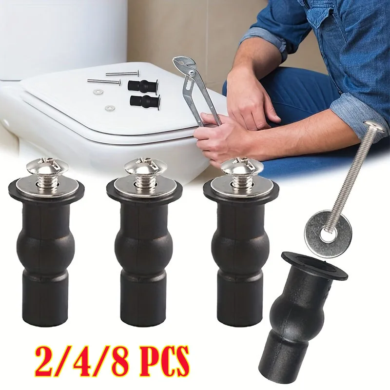 

2/4/8PCS Heavy Duty Toilet Seat Bolts Durable Replacement Fixing Bolts for Standard Toilets Bathroom Toilet Replacement Parts