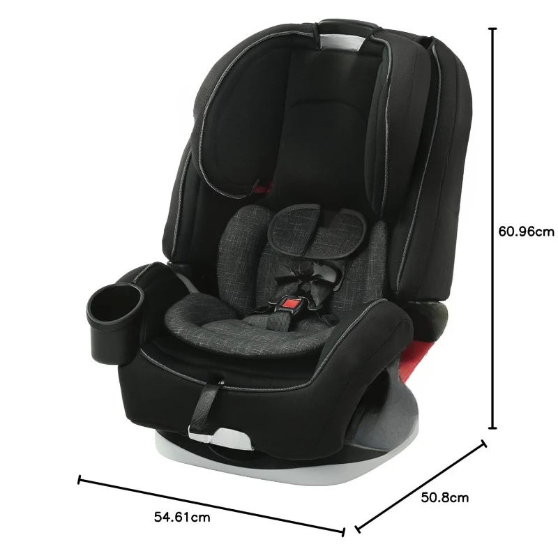 4-in-1 Car Seat, Convertible Infant to Toddler Car Seat and Booster, West Point Design, for 10 Years of Safe