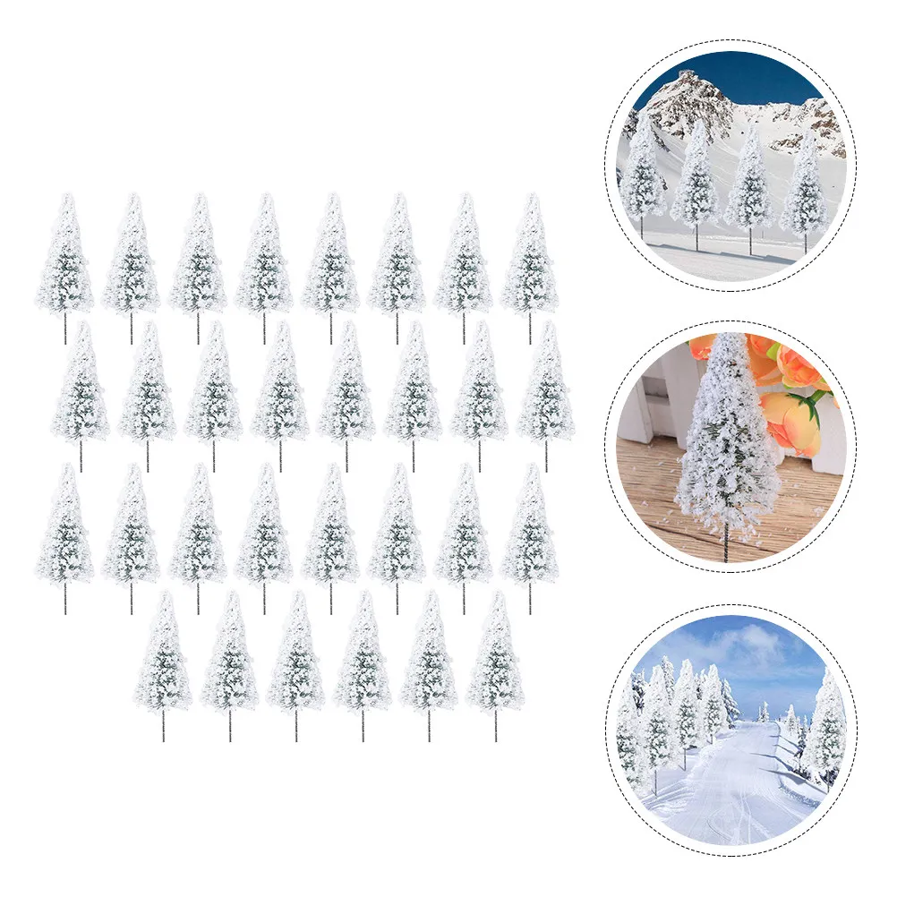 

30Pcs Cedar Tree Artificial Mini Landscape Trees Decoration for Home Desk Living Room Kitchen Sand Table Scenery Building Layout