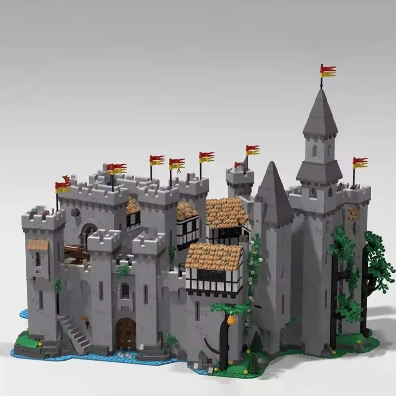 

Строительные блоки MOC, модель замка рыцаря льва-112,988-компонентный набор игрушек для сборки высокой сложности - Эпический креативный подарок для строителей a