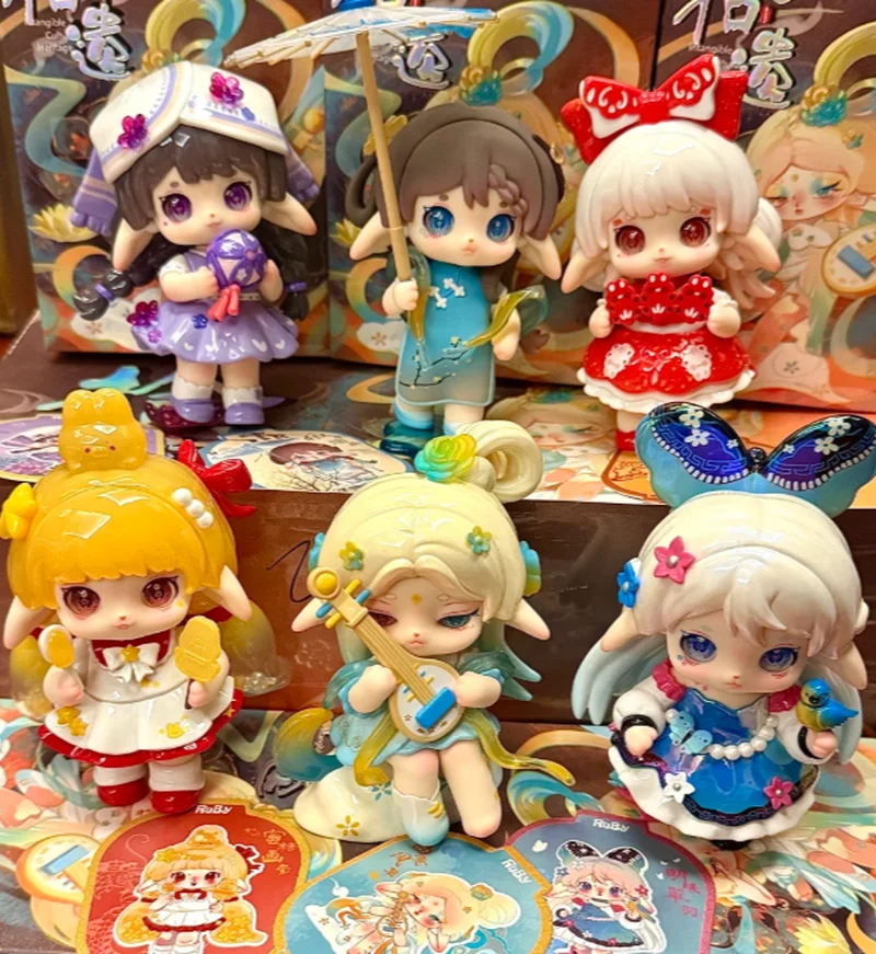 ฟิกเกอร์สะสมรุ่น Ruby Series II กล่องสุ่ม ของเล่นกล่องสุ่มสุดฮิต ตกแต่งธีมเมืองนางฟ้าชาจีน