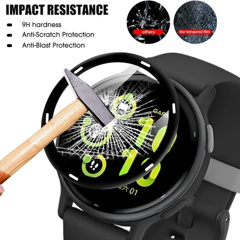 5/3/1 قطعة غطاء كامل واقيات الشاشة الزجاجية الناعمة لساعة Garmin Vivoactive 5 الرياضية غطاء حماية مقاوم للماء الأفلام
