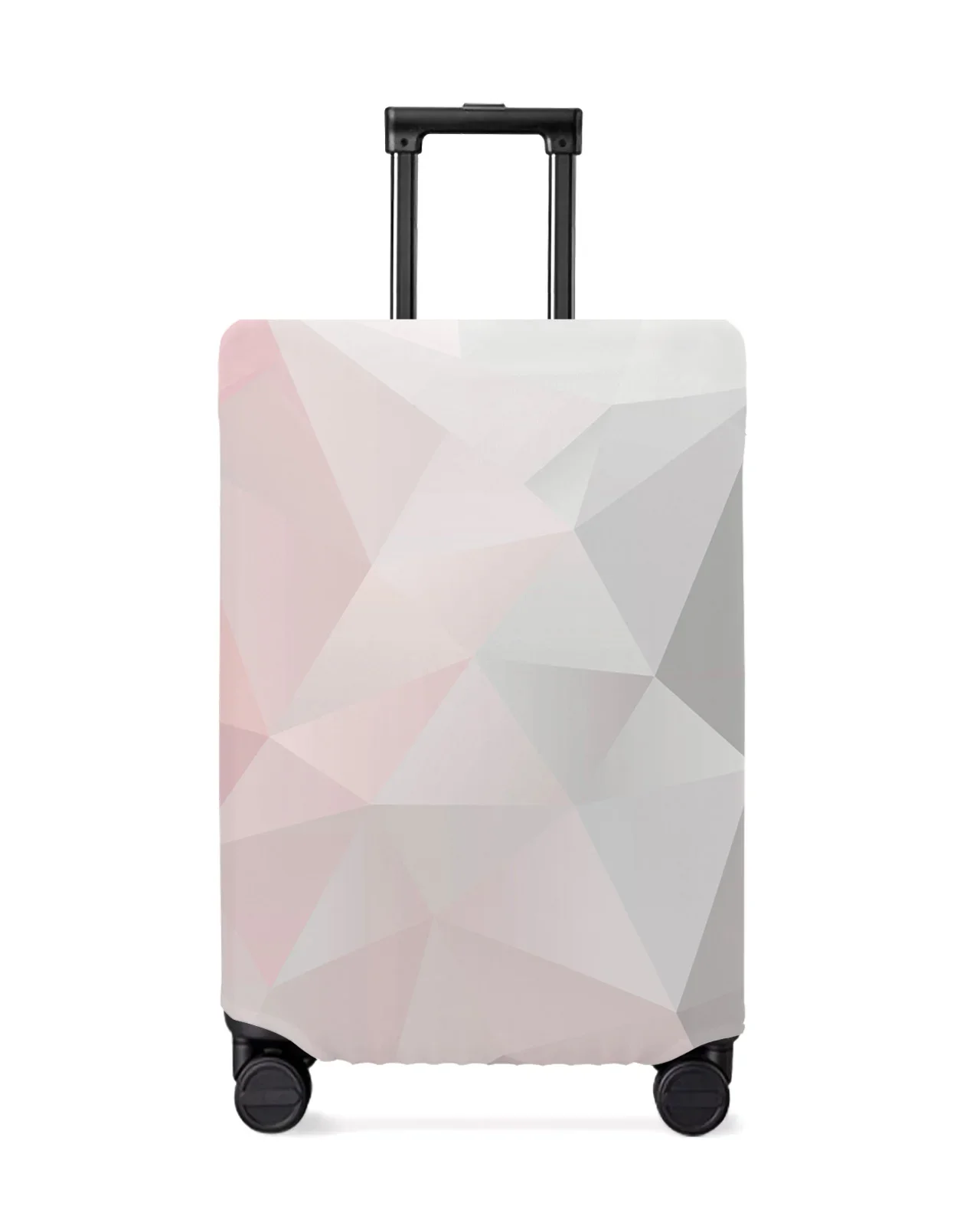 Geometric Pink Gray Gradient Triangle Travel Luggage Cover Elastic Baggage Cover Suitcase Case Dust Cover Travel Accessories