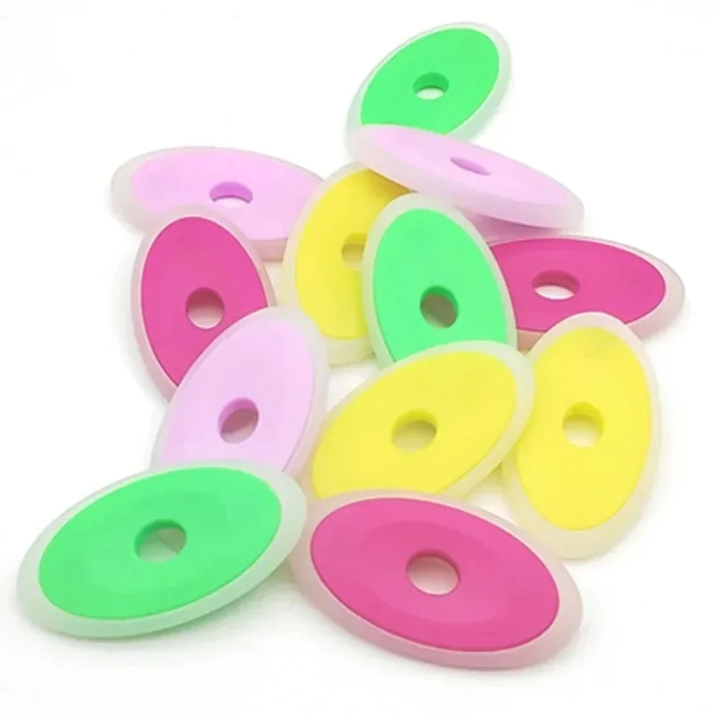 6Pcs/Set Erasable Gel Pen Special Rubber Color Oval Eraser for Neutral Erasable Pen Correction Supplies School Office Stationer