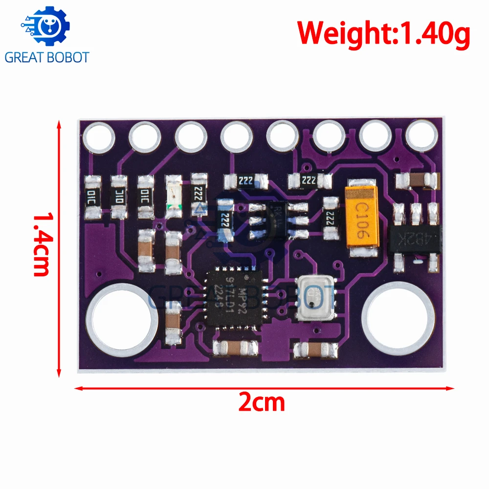 GY-91 BS 10DOF Sensor Module - MPU9250 BMP280 9-Axis Gyroscope Compass (SPI/I2C, 3-5V) for Arduino