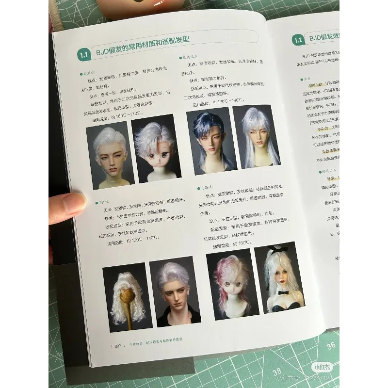 BJD Wig and Eye Making Tutorial Book Thousand Silk Tales Introductory Basic Textbook Tutorial Illustrated Guide Storage Beginner