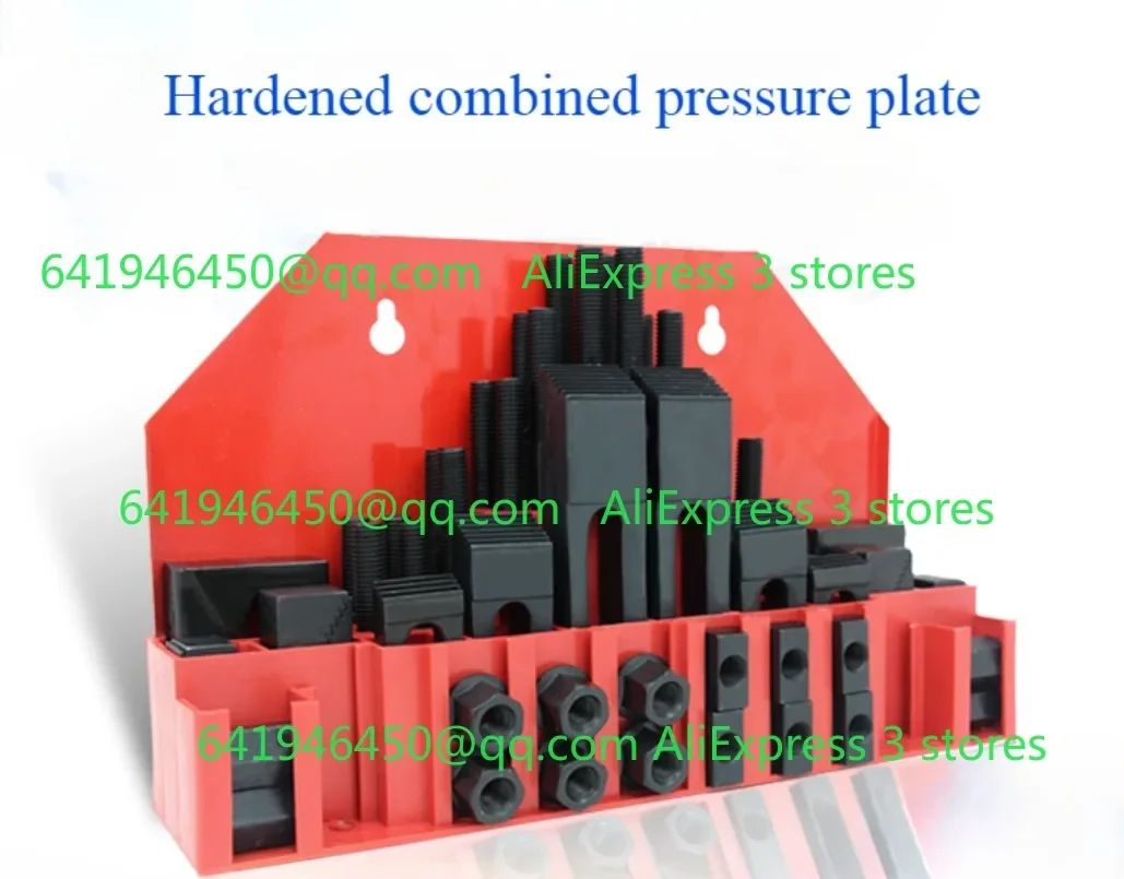 

HLTNC 58Pcs M10 T-Slot Clamp Kit With Multi Function Combined Press Plate And Hardened Iron Pad For CNC Milling Machine Lathe