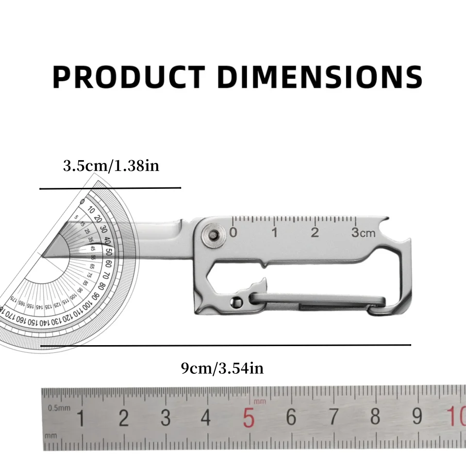 Stainless steel keychain nine in one mini EDC tool outdoor keychain multifunctional keychain knife