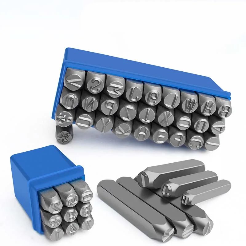 Number 11 Lettering AZ CRV Steel Type Molds Carbide Stamps with 3-12mm Punches Characters ...