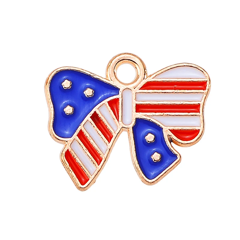 21 Estilos EUA Independence Day Flag Alloy Pendant Charme para Fazer Jóias DIY Brincos das Mulheres Pulseira Acessórios Presentes do Partido