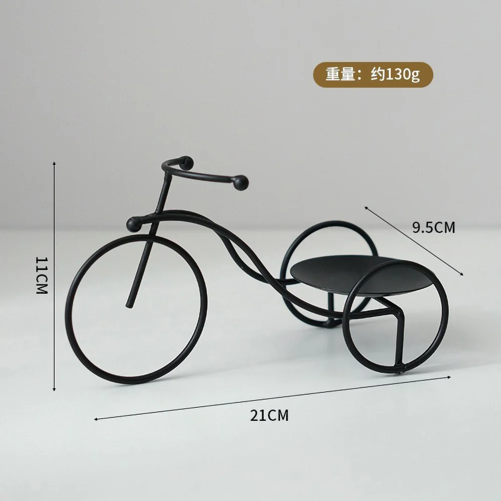 Tricycle Modern Golden Candle Holder Home Decorations Candlestick Stand For Candles Container Christmas New year Room Table Deco