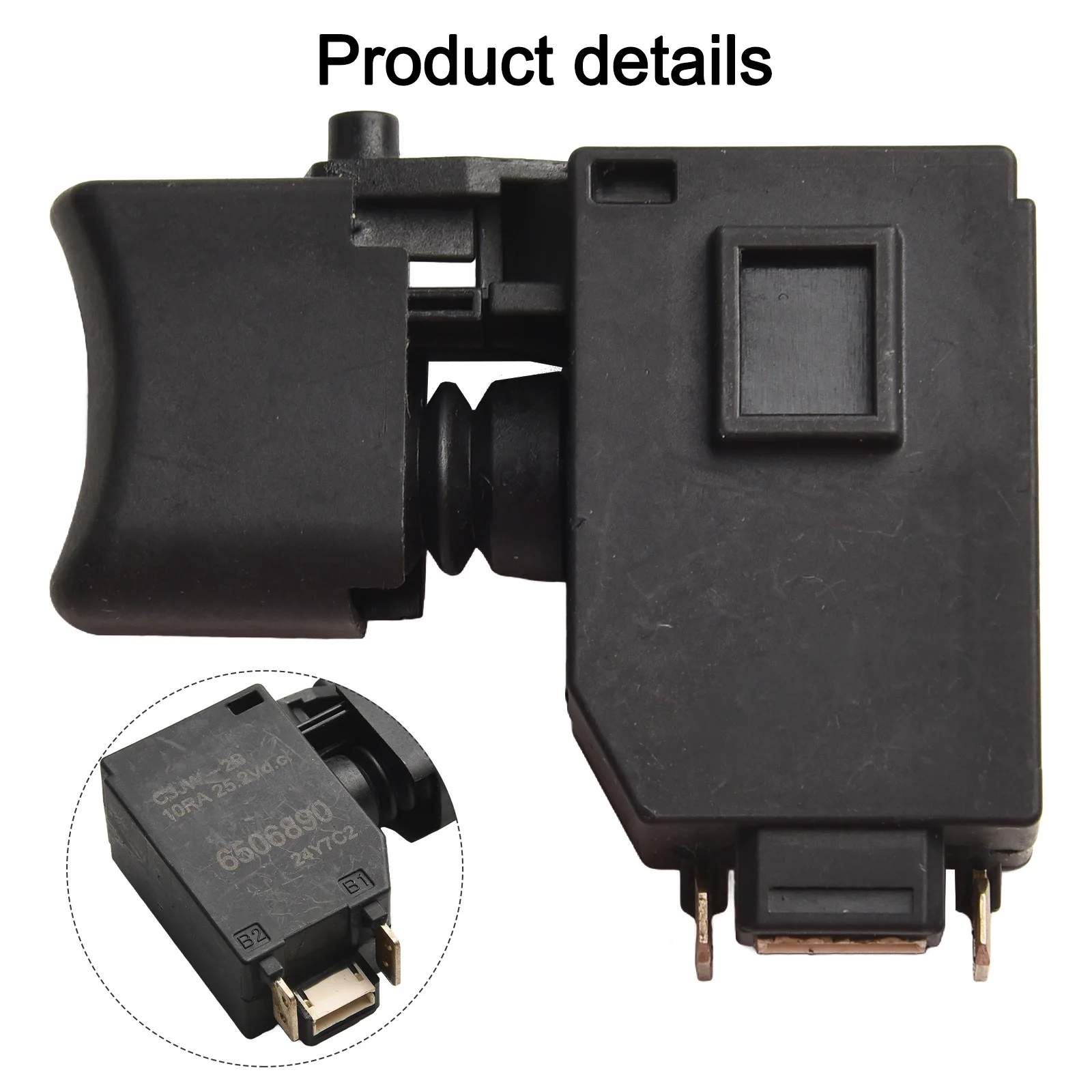 

NO Black Trigger Switch 1pc Quantity ABS Material Black Color Trigger Switch Application Power Tool Replacement