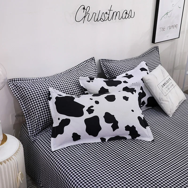

Cow Stripe Comforter Cover With Pillowcases Bedding Warm Comfortable Double Single ,Pillowcase Duvet Cover Sets Polyester
