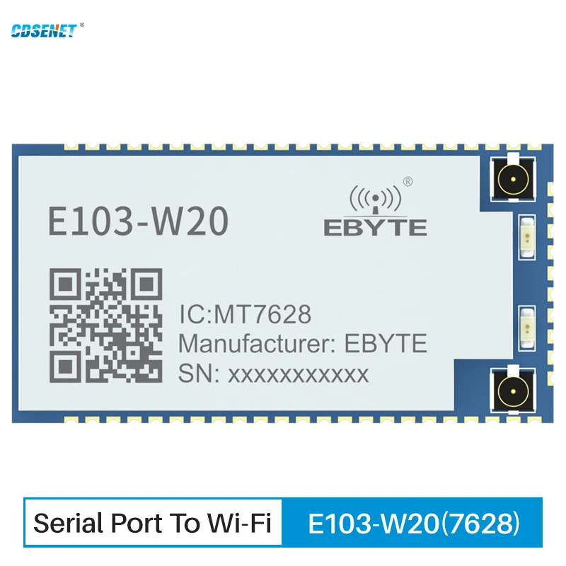 

Serial Port to Wifi Wireless Routing Module MT7628AN CDSENET E103-W20(7628) OpenWrt SDK AP STA 32MB Flash+128MB DDR2 300Mbps PHY