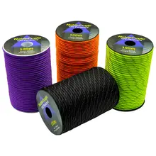 Corda Paracord Reflexiva para Pulseira DIY Tecelagem, Cabo de Paraquedas Tático, Barraca de Acampamento e Cordão, Militar, 7 Strand, 4mm, 550