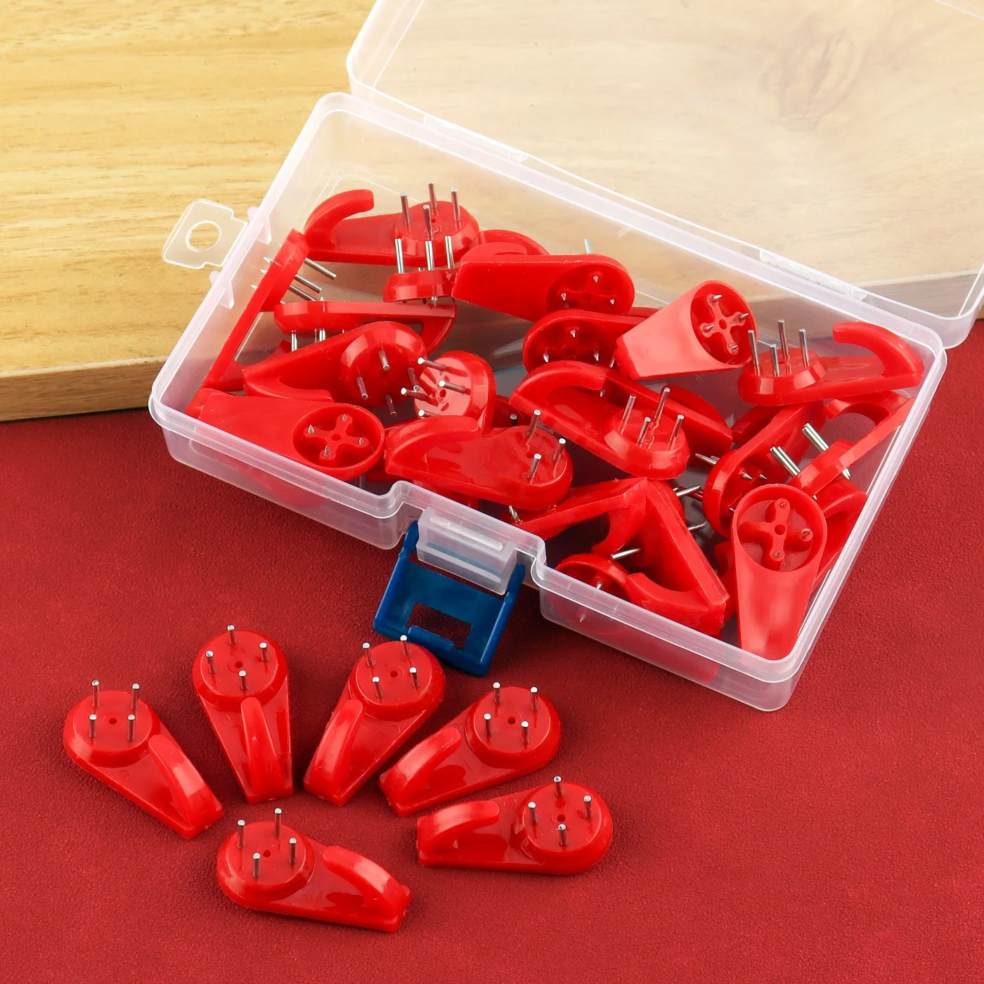 Large Red Boxed Sl Nail Hooks No Drilling High Load Bearing Wall Fixed Picture Frame Wall Nails Strong Load Bearing view 3