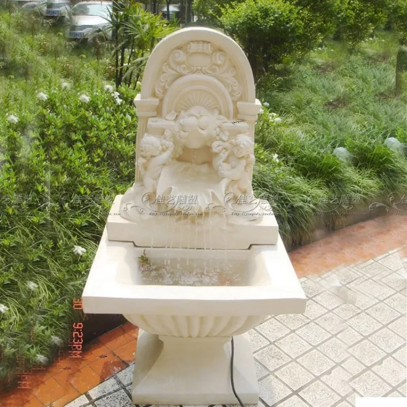 Floor-to-ceiling circulating water fountain courtyard garden foyer balcony water feature decoration angel fountain ornament