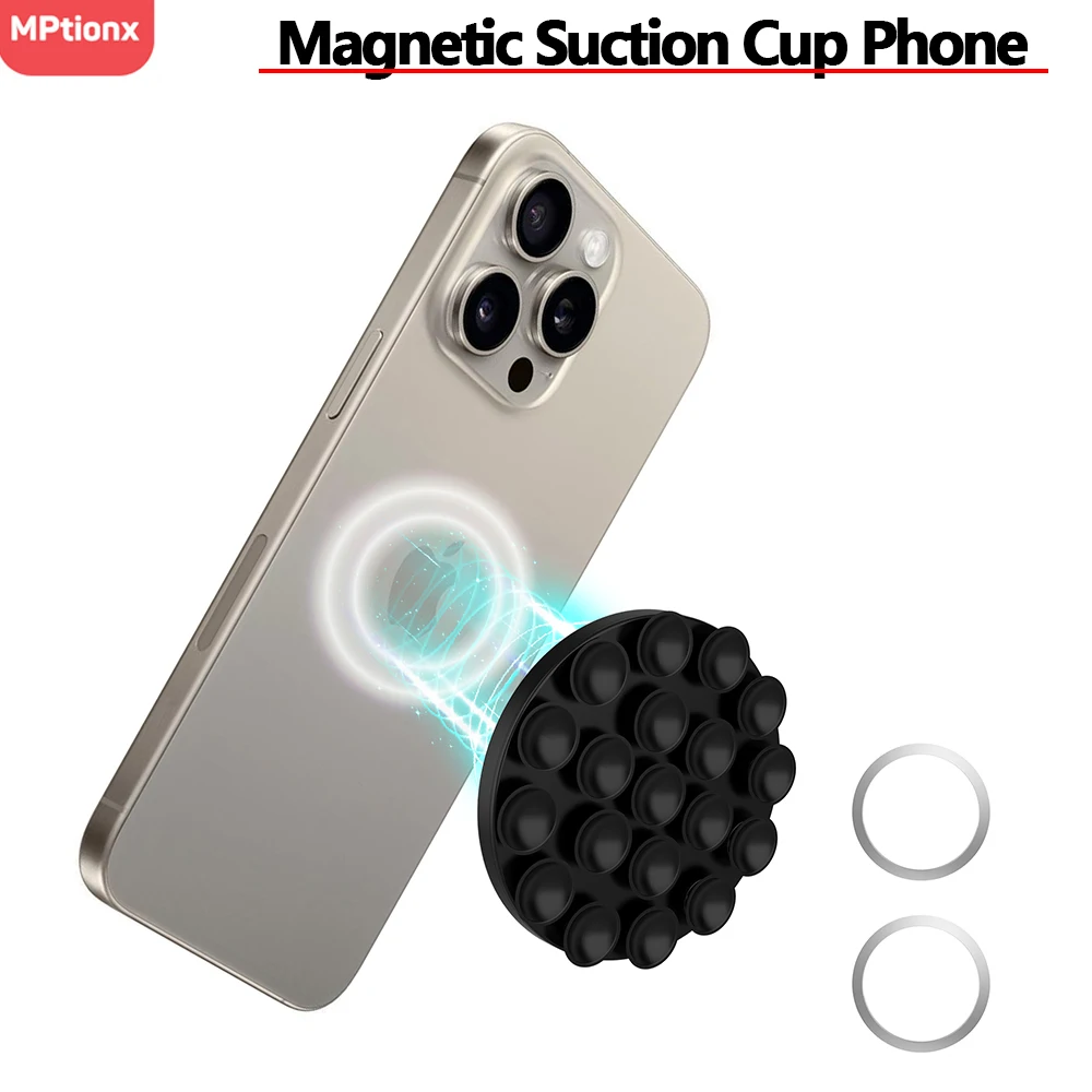 Mptionx magnetische Saugnapf Telefon halterung Silikon Saug Telefon Fall Griff Stand halter Freis prec heinrich tung Spiegel Dusche Telefon halter mou