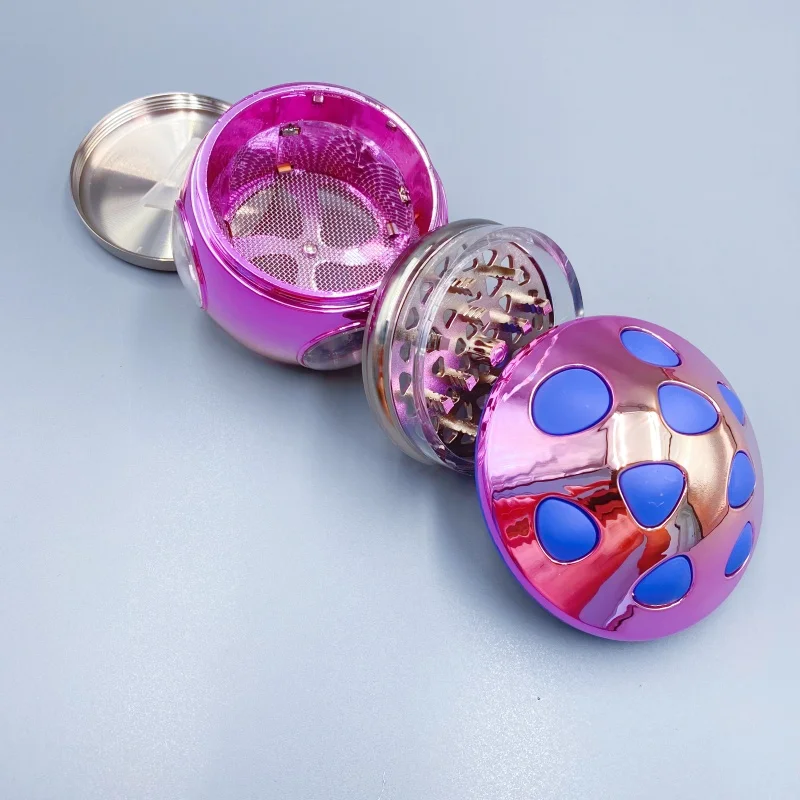 2.5inch/63mm Cat Herb Grinder 4-layer Manual Spice Mill Mushroom Crusher Raw Grass Tobacco Grinder Smoking Cigarette Accessories