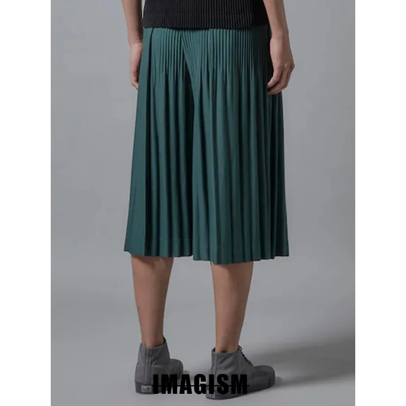 Miyake Pieghe Sette Pantaloni Da Uomo 2025 Autunno Nuovo Giapponese Senior Senso del Comfort Pieghettato Casual Allentato Sette Ombrello Pantaloni Da Uomo