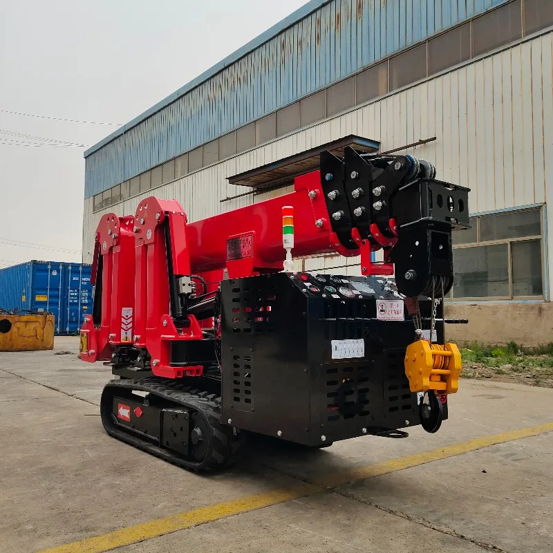 2-ton Dual-purpose Small Spider Crane with Multifunctional Telescopic Arm, Safe and High-performance Crawler Crane FOB Price