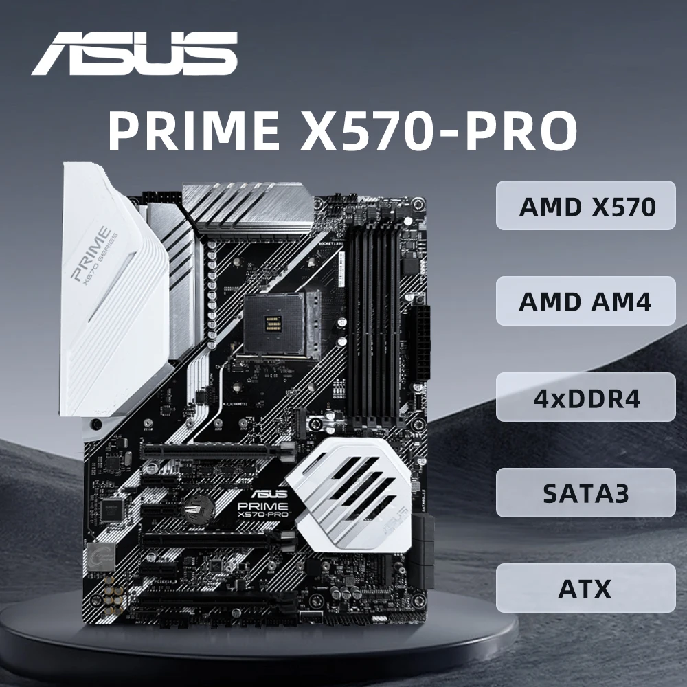 ASUS PRIME X570-PRO Motherboard Support 3600X 5600G 5600X 5700X 5800X3D CPU DDR4 4400MHz HDMI ARGB AMD AM4 ATX motherboard