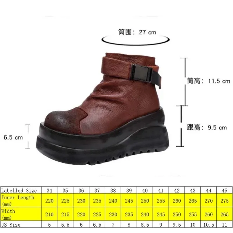 Fujin 9.5cm  Spring Boots Moccasins Chimney Ladies Women Shoes Natural Genuine Leather Fashion Ankle Booties Autumn Motorcycle