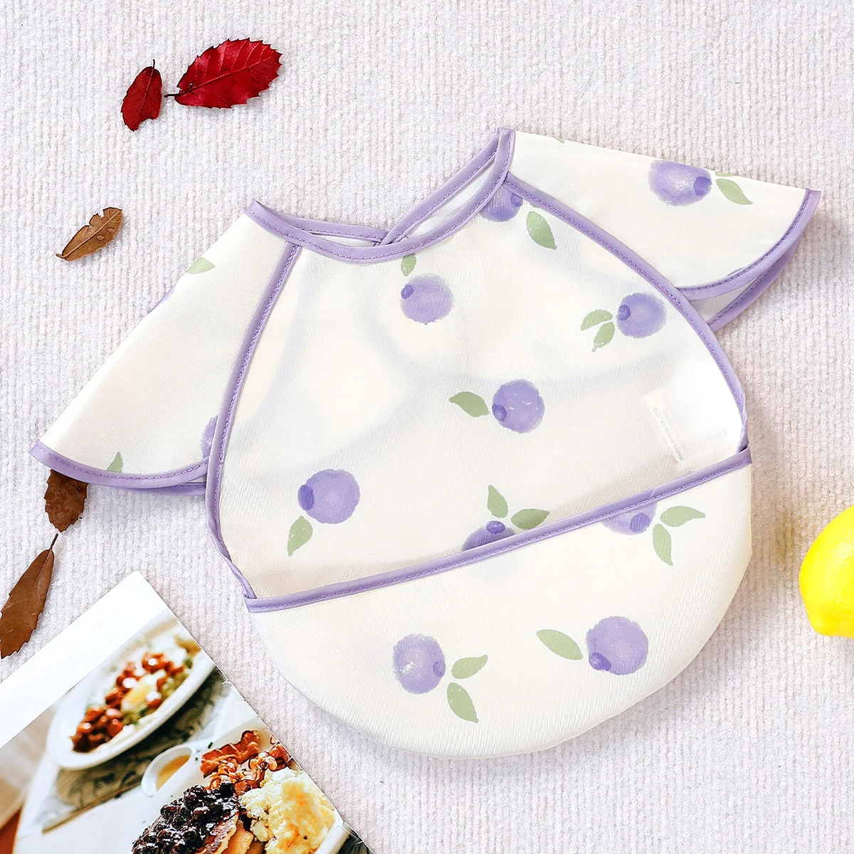 Kangobaby #My Soft Life# New Waterproof Baby Sleeveless Feeding Bib Fashion Full Body Cover