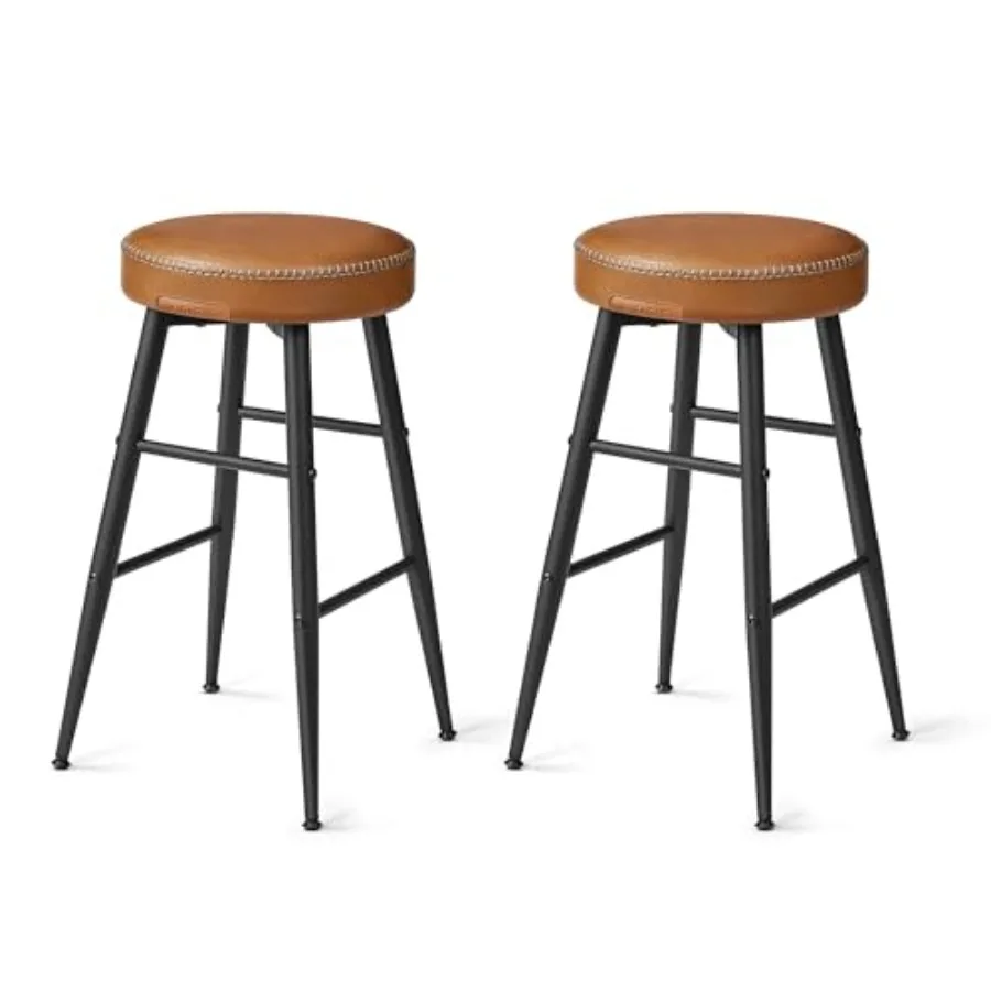 

EKHO Collection - Bar Stools Set of 2, Counter Height Bar Stools, Kitchen Counter Stools, Mid-Century Modern Backless Counter S