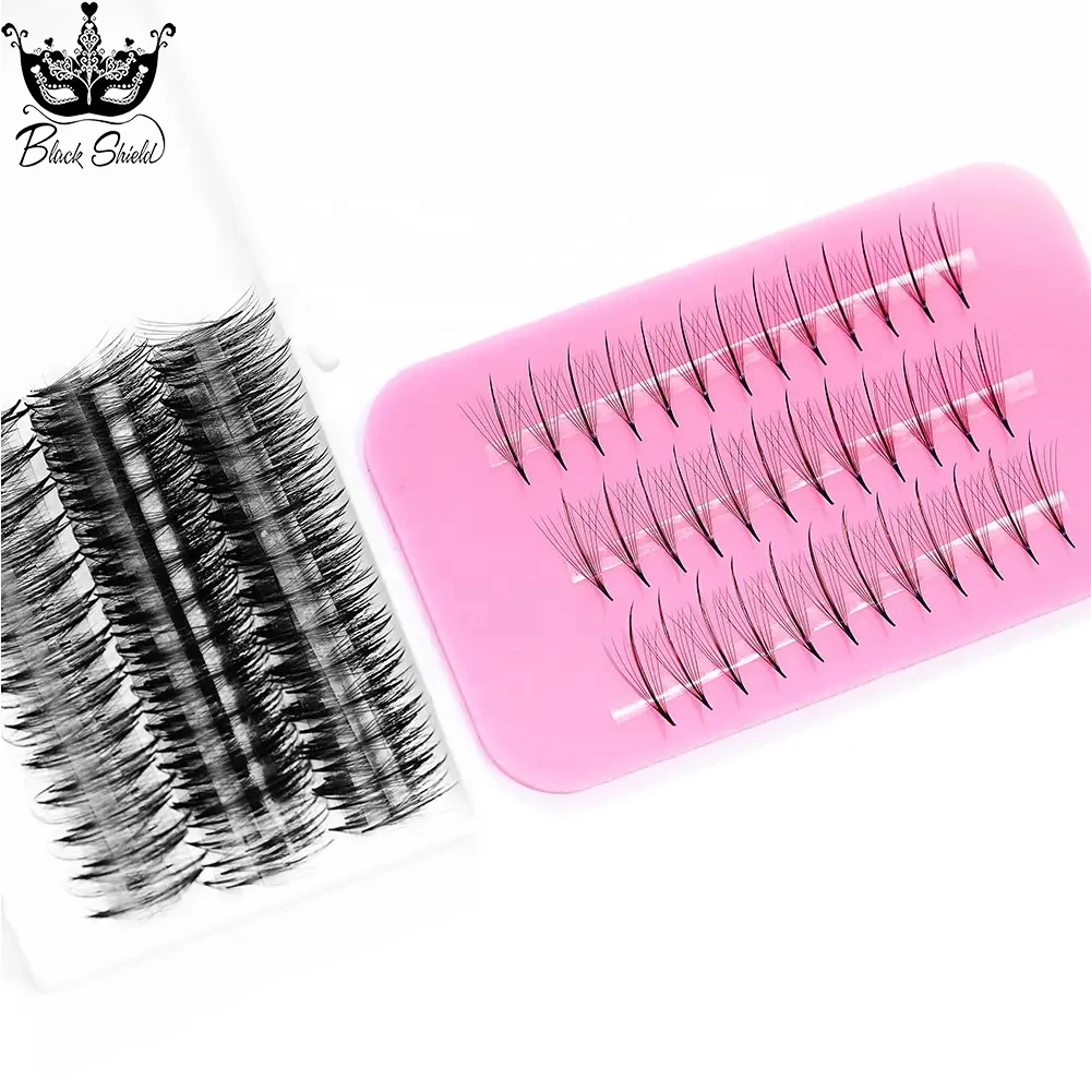 5D/7D/9D Premade Handmade Wispy Fans Lash Spike Sandwich Speed Fans Natural SpikesEyelash Extension Pinty Base False Lashes