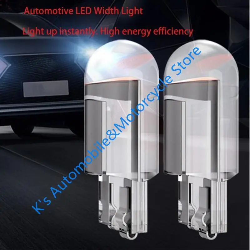 

Q39F 10Pcs Acrylic for Shell 6000K Dome Lights Lamp COB for DC 12V T10 Car LED Lights