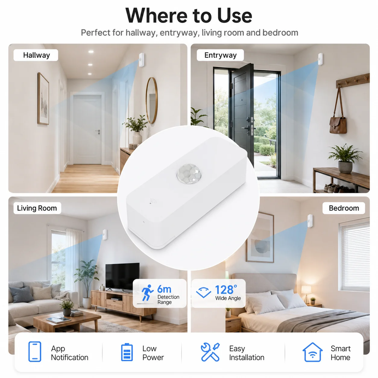 Zigbee PIR Motion Sensor for Smart HOme work with Yandex Zigbee2MQTT Zigbee Home Automation(ZHA) Home Assistant SmartLife Alexa image 6