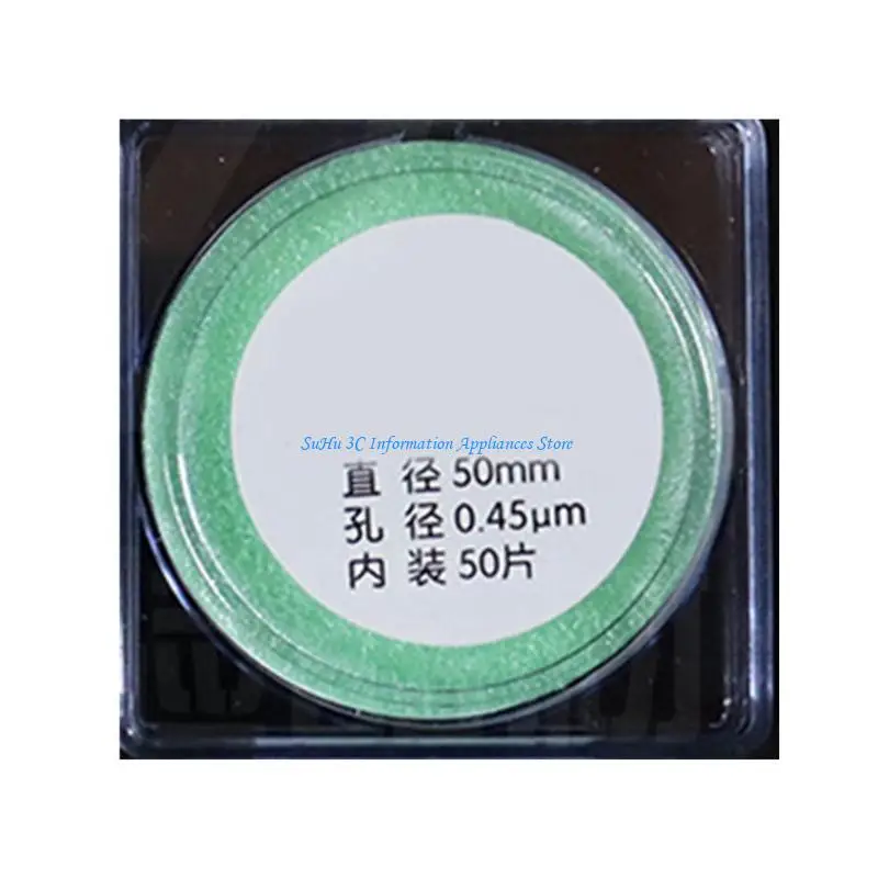 50Pcs Laboratory Water Microfiltration Membrane Microporous 0.45/0.22um Organic Microfiltration Membrane Diameter 50mm