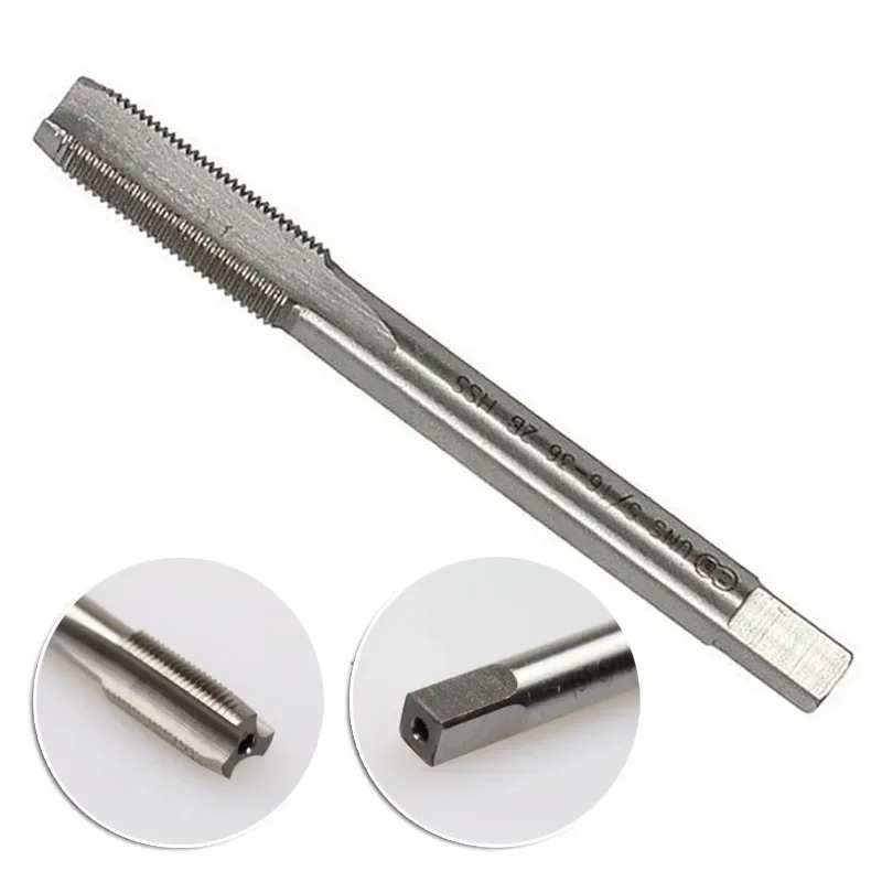 Hardened Steel HSS Right Hand Thread Tap Diameter Of 5/16 Designed To Cut With Precision At A Pitch Of 36 Threads Per Inch