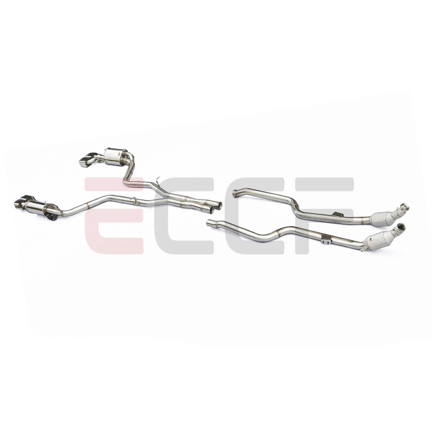 ECCF For Mercedes CLS63 W218 C218 T304 Stainless Steel Complete exhaust system Aggressive Exhaust Sound Plug and Play