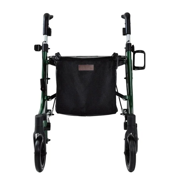 Rollator Walker with Seat, Comfortable Handles and Thick Backrest, Folding Walker for Seniors