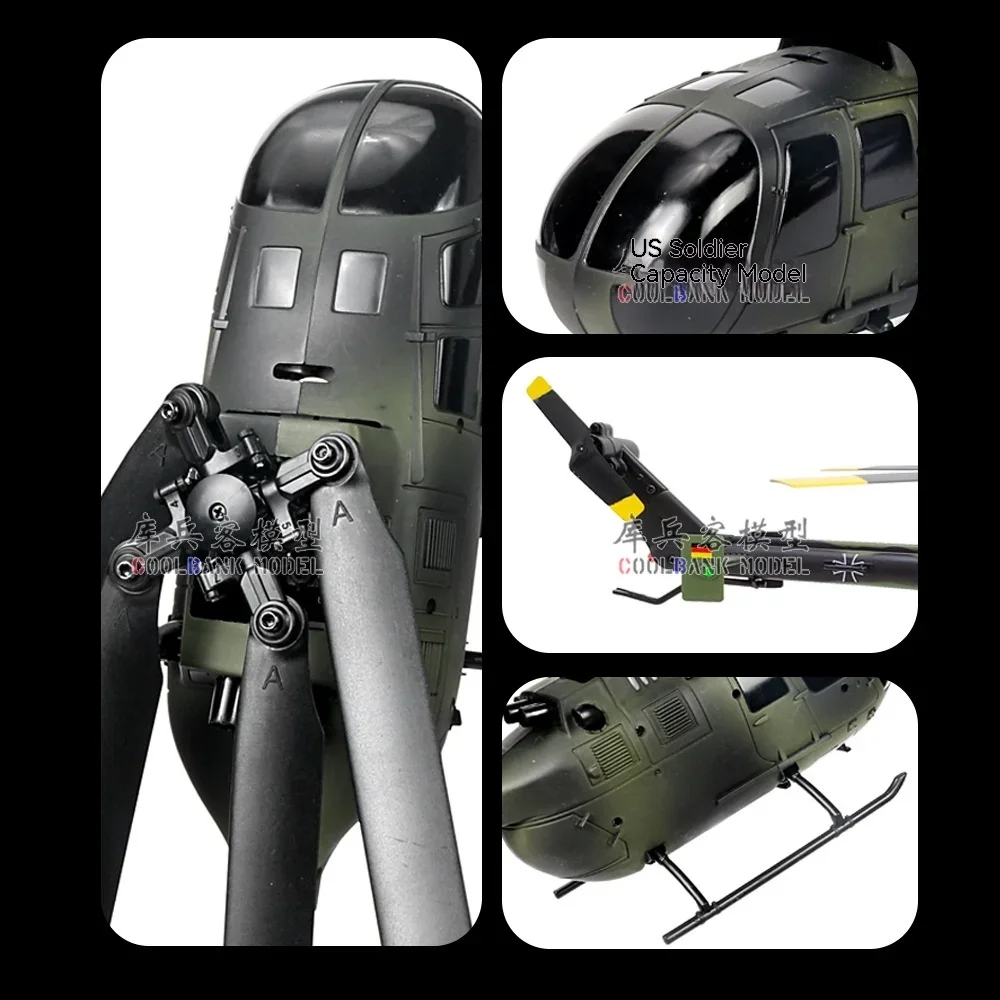 Helicóptero de aviación C186 con Control remoto, Avión de paleta única de 4 canales, simulación de camuflaje BO105, juguete para exteriores